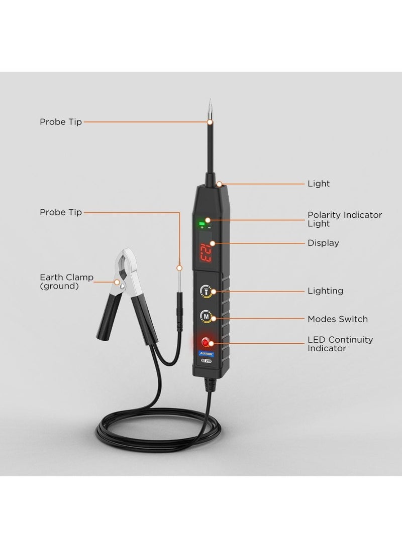 أوتول جهاز AUTOOL BT210 متعدد الوظائف لفحص دوائر كهرباء السيارات 9-30 فولت مع قياس الجهد، الاستمرارية، القطبية، ودرجة الحرارة - Image 2
